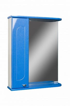 Шкаф-зеркало Радуга Синий металлик 55 левый АЙСБЕРГ (DA1129HZR) в Верхней Салде - verhnyaya-salda.ok-mebel.com | фото 1