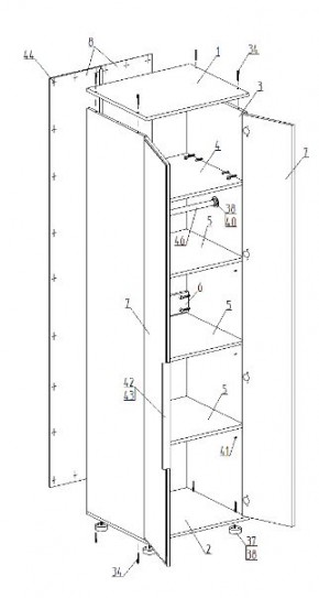 Спальный гарнитур "Лео" (модульный) в Верхней Салде - verhnyaya-salda.ok-mebel.com | фото 11