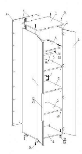 Спальный гарнитур "Лео" (модульный) в Верхней Салде - verhnyaya-salda.ok-mebel.com | фото 10