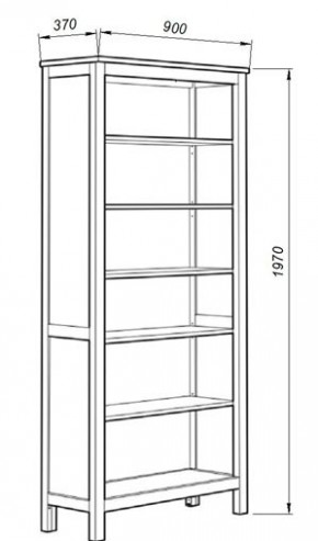 Стеллаж 00 Кантри, массив сосны, цвет белый в Верхней Салде - verhnyaya-salda.ok-mebel.com | фото 3