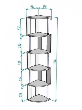Стеллаж Maria S113-MA (Белый) в Верхней Салде - verhnyaya-salda.ok-mebel.com | фото 3
