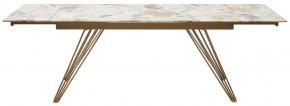 Стол ACERRA NEW 160 GLOSS GRAND JADE SOLID CERAMIC/ каркас цвета шампань, ®DISAUR в Верхней Салде - verhnyaya-salda.ok-mebel.com | фото 11