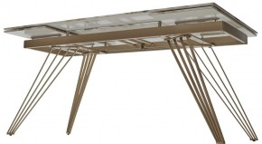 Стол ACERRA NEW 160 GLOSS GRAND JADE SOLID CERAMIC/ каркас цвета шампань, ®DISAUR в Верхней Салде - verhnyaya-salda.ok-mebel.com | фото 9