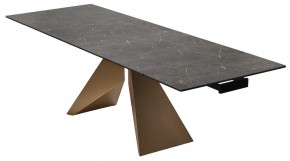 Стол ALES 180 BLACK GRAVE SOLID CERAMIC, керамика / бронзовый, ®DISAUR в Верхней Салде - verhnyaya-salda.ok-mebel.com | фото 7