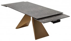 Стол ALES 180 BLACK GRAVE SOLID CERAMIC, керамика / бронзовый, ®DISAUR в Верхней Салде - verhnyaya-salda.ok-mebel.com | фото 9