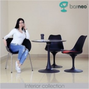 Стол Barneo T-3 Tulip style (RAL9017 черный, D100) в Верхней Салде - verhnyaya-salda.ok-mebel.com | фото 2