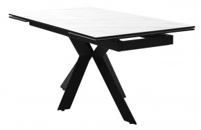Стол BELLUNO 160 MARBLES KL-99 Белый мрамор матовый, итальянская керамика/ черный каркас, ®DISAUR в Верхней Салде - verhnyaya-salda.ok-mebel.com | фото 2