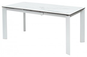 Стол CORNER 120 HIGH GLOSS STATUARIO керамика, стекло/ белый каркас, ®DISAUR в Верхней Салде - verhnyaya-salda.ok-mebel.com | фото 5