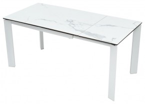 Стол CORNER 120 HIGH GLOSS STATUARIO керамика, стекло/ белый каркас, ®DISAUR в Верхней Салде - verhnyaya-salda.ok-mebel.com | фото 6