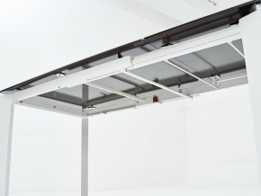 Стол CORNER 120 HIGH GLOSS STATUARIO керамика, стекло/ белый каркас, ®DISAUR в Верхней Салде - verhnyaya-salda.ok-mebel.com | фото 7