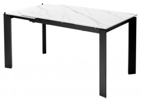 Стол CORNER 120 MATT WHITE MARBLE SOLID CERAMIC / BLACK, ®DISAUR в Верхней Салде - verhnyaya-salda.ok-mebel.com | фото 4