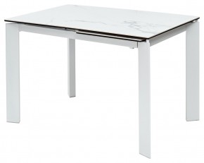 Стол CORNER 120 MATTE STATUARIO Белый мрамор матовый керамика, стекло/ белый каркас, ®DISAUR в Верхней Салде - verhnyaya-salda.ok-mebel.com | фото 2