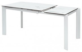 Стол CORNER 120 MATTE STATUARIO Белый мрамор матовый керамика, стекло/ белый каркас, ®DISAUR в Верхней Салде - verhnyaya-salda.ok-mebel.com | фото 4
