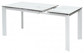 Стол CORNER 120 MATTE STATUARIO Белый мрамор матовый керамика, стекло/ белый каркас, ®DISAUR в Верхней Салде - verhnyaya-salda.ok-mebel.com | фото 5