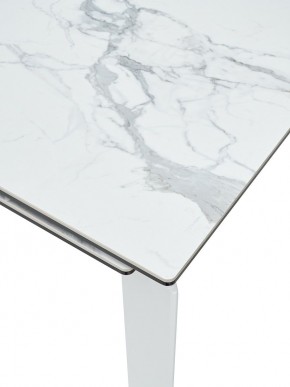 Стол CORNER 120 MATTE STATUARIO Белый мрамор матовый керамика, стекло/ белый каркас, ®DISAUR в Верхней Салде - verhnyaya-salda.ok-mebel.com | фото 6