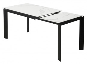 Стол CORNER 120 MATTE STATUARIO Белый мрамор матовый керамика, стекло/ черный каркас, ®DISAUR в Верхней Салде - verhnyaya-salda.ok-mebel.com | фото 4