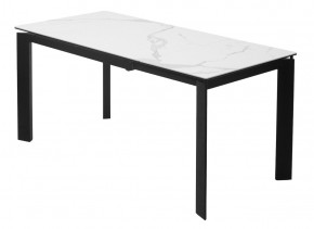 Стол CORNER 120 MATTE STATUARIO Белый мрамор матовый керамика, стекло/ черный каркас, ®DISAUR в Верхней Салде - verhnyaya-salda.ok-mebel.com | фото 5