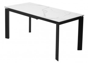 Стол CORNER 120 MATTE STATUARIO Белый мрамор матовый керамика, стекло/ черный каркас, ®DISAUR в Верхней Салде - verhnyaya-salda.ok-mebel.com | фото 6