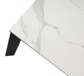 Стол CORNER 120 MATTE STATUARIO Белый мрамор матовый керамика, стекло/ черный каркас, ®DISAUR в Верхней Салде - verhnyaya-salda.ok-mebel.com | фото 8