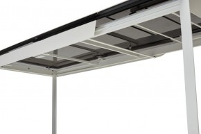 Стол CREMONA 140 HIGH GLOSS STATUARIO Белый мрамор глянцевый, керамика/ белый каркас, ®DISAUR в Верхней Салде - verhnyaya-salda.ok-mebel.com | фото 2