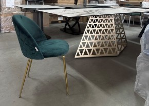 Стол ENNA 220 KL-188 Контрастный мрамор матовый, итальянская керамика/ каркас цвета шампань, ®DISAUR в Верхней Салде - verhnyaya-salda.ok-mebel.com | фото 7