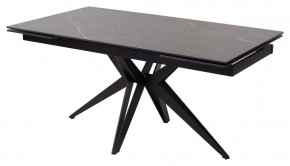 Стол FORIO 160 MATT BLACK MARBLE SOLID CERAMIC / BLACK, ®DISAUR в Верхней Салде - verhnyaya-salda.ok-mebel.com | фото