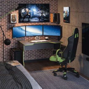 Стол компьютерный ВАРДИГ K1 120x82, антрацит/лайм в Верхней Салде - verhnyaya-salda.ok-mebel.com | фото 4