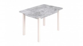 Стол ЛДСП (опоры белые) цемент светлый в Верхней Салде - verhnyaya-salda.ok-mebel.com | фото
