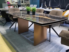 Стол ПУАНТО 200 TITANIUM LAWA NERO, керамика / МЕДЬ каркас М-City в Верхней Салде - verhnyaya-salda.ok-mebel.com | фото 2