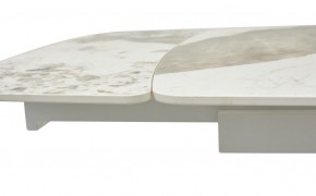 Стол RIVOLI 140 GLOSS LUXURY PANDORA SOLID CERAMIC / WHITE, ®DISAUR в Верхней Салде - verhnyaya-salda.ok-mebel.com | фото 4