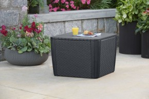 Стол-сундук Лузон Плюс (Luzon Plus Flat Wicker), графит в Верхней Салде - verhnyaya-salda.ok-mebel.com | фото