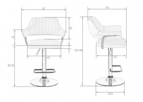 Стул барный DOBRIN CHARLY LM-5019 (белый) в Верхней Салде - verhnyaya-salda.ok-mebel.com | фото 2