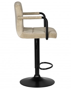 Стул барный DOBRIN KRUGER ARM BLACK, бежевый вельвет (LAR-E2041-04) в Верхней Салде - verhnyaya-salda.ok-mebel.com | фото 3