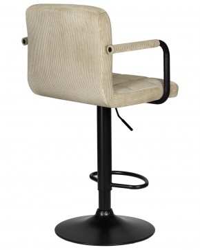 Стул барный DOBRIN KRUGER ARM BLACK, бежевый вельвет (LAR-E2041-04) в Верхней Салде - verhnyaya-salda.ok-mebel.com | фото 4