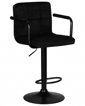 Стул барный DOBRIN KRUGER ARM BLACK, черный вельвет (LAR-E2041-52) в Верхней Салде - verhnyaya-salda.ok-mebel.com | фото