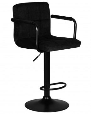 Стул барный DOBRIN KRUGER ARM BLACK, черный вельвет (LAR-E2041-52) в Верхней Салде - verhnyaya-salda.ok-mebel.com | фото 2