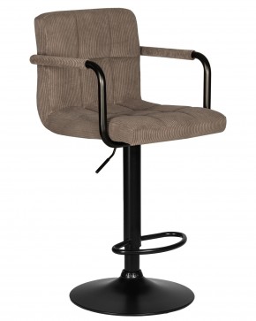 Стул барный DOBRIN KRUGER ARM BLACK, какао вельвет (LAR-E2041-05) в Верхней Салде - verhnyaya-salda.ok-mebel.com | фото 2