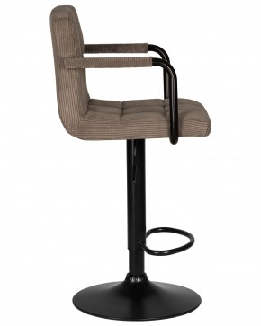 Стул барный DOBRIN KRUGER ARM BLACK, какао вельвет (LAR-E2041-05) в Верхней Салде - verhnyaya-salda.ok-mebel.com | фото 3