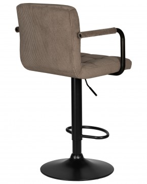 Стул барный DOBRIN KRUGER ARM BLACK, какао вельвет (LAR-E2041-05) в Верхней Салде - verhnyaya-salda.ok-mebel.com | фото 4