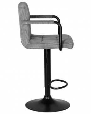 Стул барный DOBRIN KRUGER ARM BLACK, серый вельвет (LAR-E2041-25) в Верхней Салде - verhnyaya-salda.ok-mebel.com | фото 3