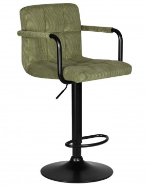 Стул барный DOBRIN KRUGER ARM BLACK, зеленый вельвет (LAR-E2041-7) в Верхней Салде - verhnyaya-salda.ok-mebel.com | фото 2