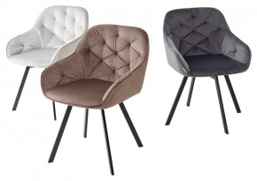 Стул GALE 360 град. поворот. BLUVEL-03 LIGHT GREY, велюр/ черный каркас, М-City в Верхней Салде - verhnyaya-salda.ok-mebel.com | фото 2