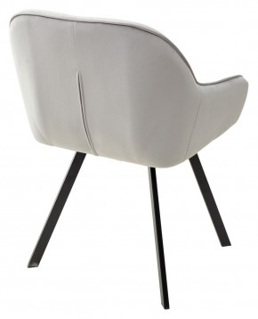 Стул GALE 360 град. поворот. BLUVEL-03 LIGHT GREY, велюр/ черный каркас, М-City в Верхней Салде - verhnyaya-salda.ok-mebel.com | фото 4