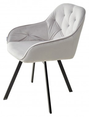 Стул GALE 360 град. поворот. BLUVEL-03 LIGHT GREY, велюр/ черный каркас, М-City в Верхней Салде - verhnyaya-salda.ok-mebel.com | фото 5