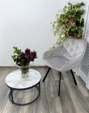 Стул GALE 360 град. поворот. BLUVEL-03 LIGHT GREY, велюр/ черный каркас, М-City в Верхней Салде - verhnyaya-salda.ok-mebel.com | фото 6