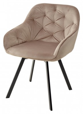 Стул GALE 360 град. поворот. BLUVEL-40 BEIGE, велюр/ черный каркас, М-City в Верхней Салде - verhnyaya-salda.ok-mebel.com | фото