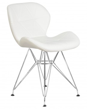Стул обеденный DOBRIN BUTTERFLY CHROME, ножки хром, цвет белый в Верхней Салде - verhnyaya-salda.ok-mebel.com | фото 2