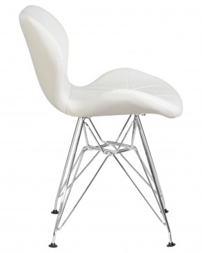 Стул обеденный DOBRIN BUTTERFLY CHROME, ножки хром, цвет белый в Верхней Салде - verhnyaya-salda.ok-mebel.com | фото 3