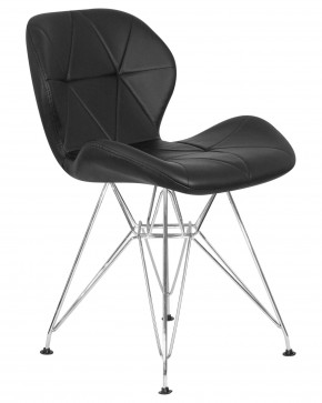 Стул обеденный DOBRIN BUTTERFLY CHROME, ножки хром, цвет чёрный в Верхней Салде - verhnyaya-salda.ok-mebel.com | фото 2