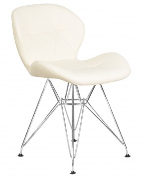Стул обеденный DOBRIN BUTTERFLY CHROME, ножки хром, цвет кремовый в Верхней Салде - verhnyaya-salda.ok-mebel.com | фото 2